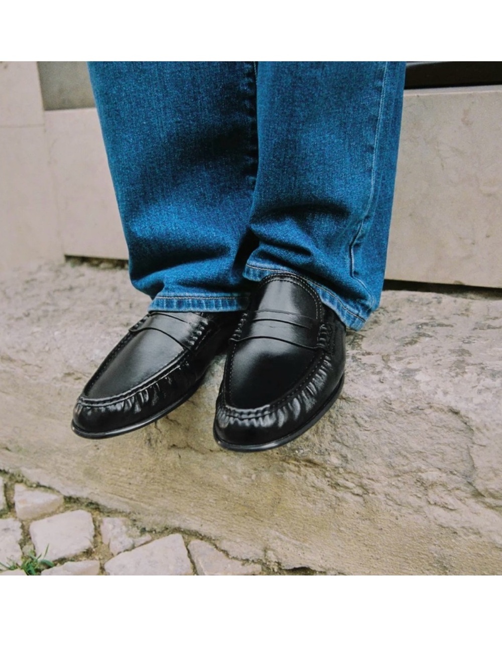 Zara Soft Ruched Loafers Black Penny